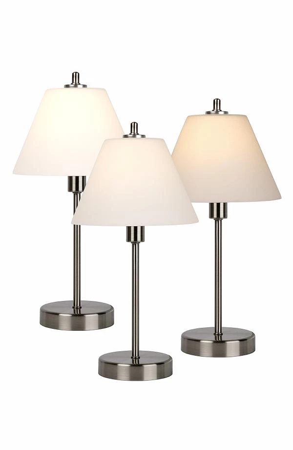 Lucide TOUCH - Table lamp - Ø 22 cm - 1xE14 - 3 StepDim - Satin Chrome - detail 1